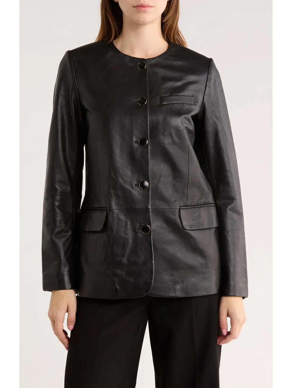 NEW, Rag & Bone Payley Leather Blazer in Black Sz 0 #SJ2713